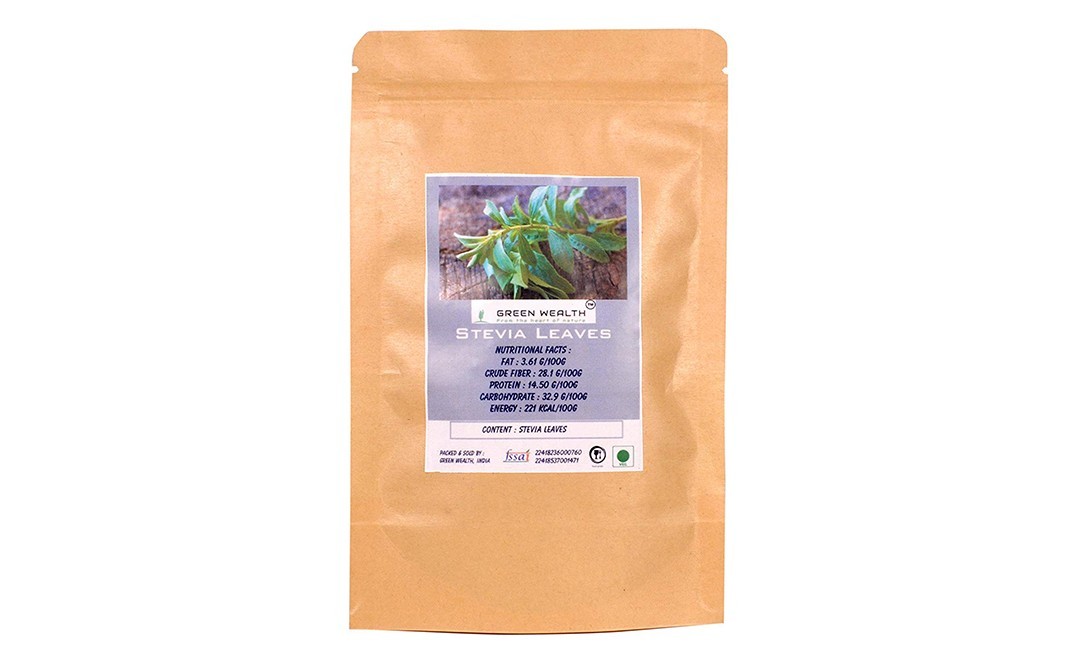 Green Wealth Stevia Leaves    Pack  200 grams